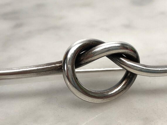 Large Antique Knot Brooch, Safety Pin, Kilt Pin, … - image 2