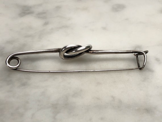 Large Antique Knot Brooch, Safety Pin, Kilt Pin, … - image 5