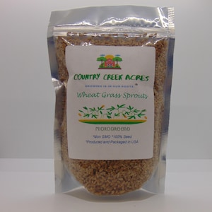 Semillas de microvegetales de pasto de trigo, reliquia, sin OMG, Country Creek Acres