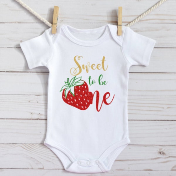 Sweet To Be One | Strawberry Birthday | Strawberry Baby Outfit | First Birthday Outfit