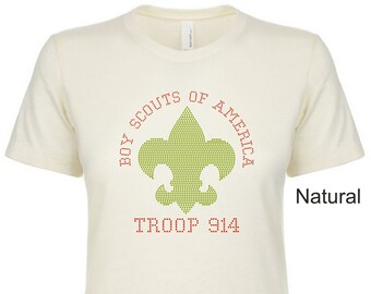 BSA Troop 914 Rhinestone Tee, 2 color or 1 color  Rhinestone design