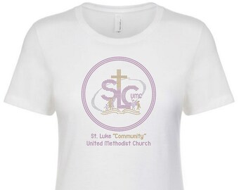 St. Luke "Community" UMC Rhinestone Tee, Multi Color Rhinestones