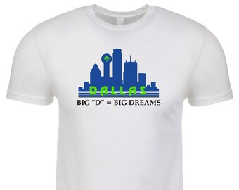 Dallas Big "D" = Big Dreams, Crew Cut Unisex Tee