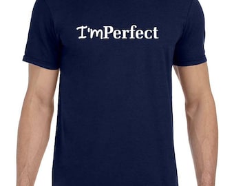 I'mPerfect/Perfectly Imperfect Navy Adult Tee