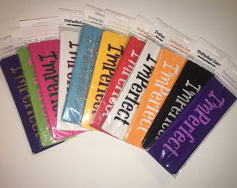 I'mPerfect Headband with Colored Glitter Imprint