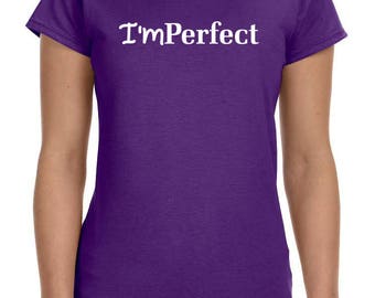 I'mPerfect/Perfectly Me Purple Ladies and Junior Ladies Tees
