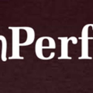 May include: A maroon t-shirt with the text "I'mPerfect" printed in white.