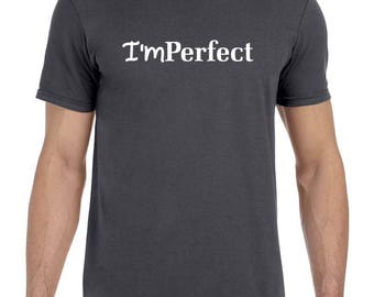 I'mPerfect/Perfectly Flawed Charcoal Adult Tee