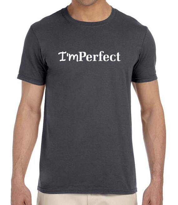 I'mPerfect/Perfectly Flawed Charcoal Adult Tee