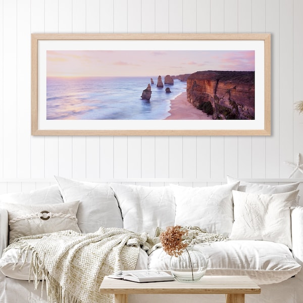 12 Apostles, Great Ocean Road, Professional Panoramic Print, Un-Framed Wall Art , Seascape Wall Decor, Fine Art, 18x12 24x16 80x26 inch