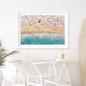 Coogee Beach Aerial Summer Landscape Photo, Fine Art Print, Eastern Beaches, Sydney