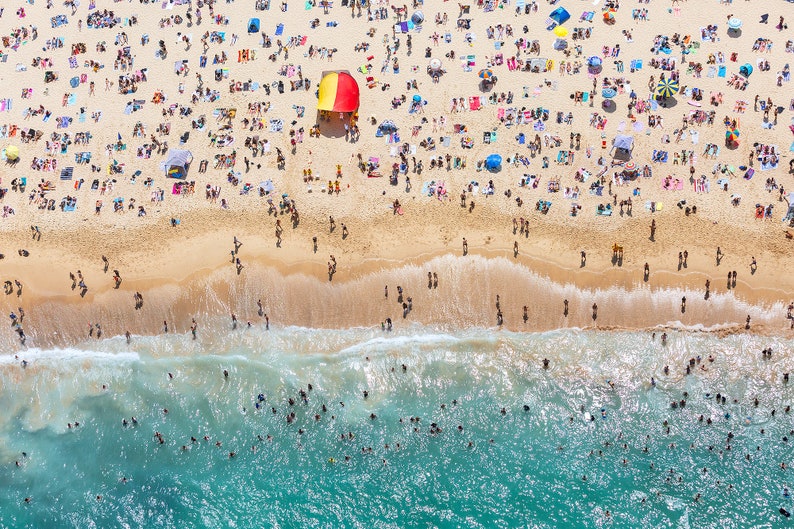 Coogee Summer, Sydney, Professional Print , Un Framed Wall Art , Sydney Wall Decor, Aerial Boho Art Photo, Large Prints , 12x8, 18x12 24x16 image 3