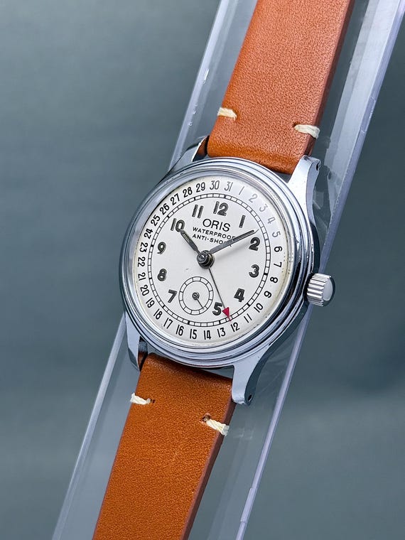 Vintage ORIS pointer date small seconds white dia… - image 4