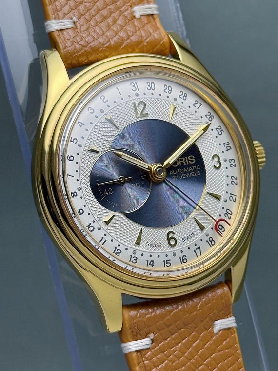 Vintage ORIS Reverse Pointer Date Small Seconds B… - image 5