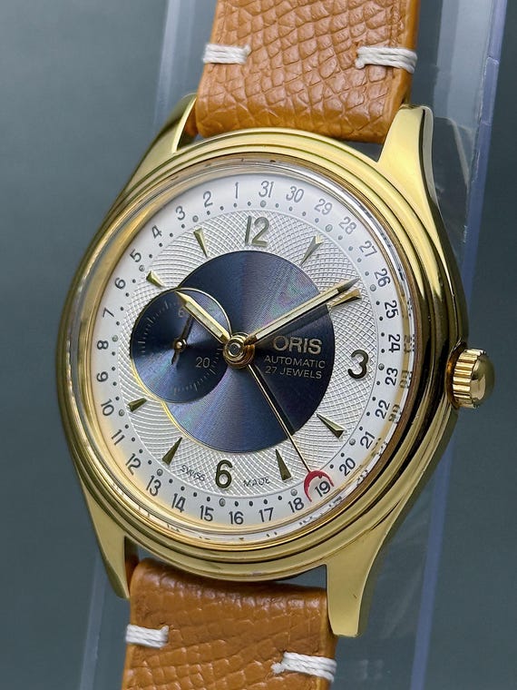 Vintage ORIS Reverse Pointer Date Small Seconds B… - image 7