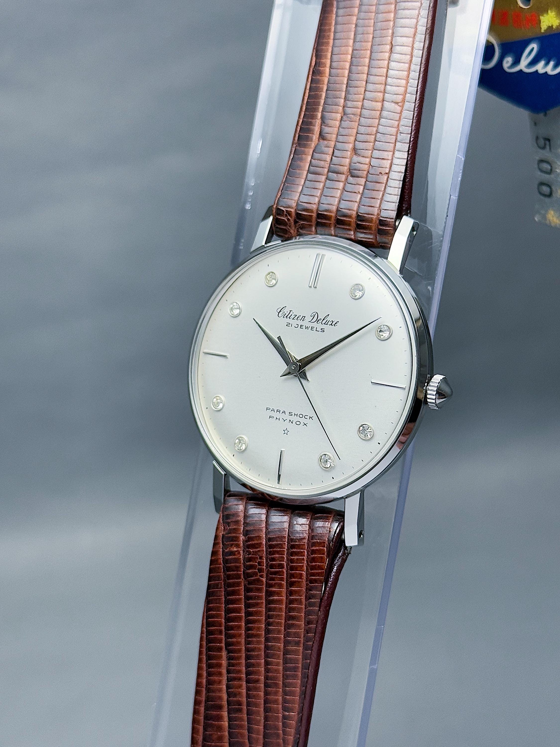 Unworn Citizen Deluxe Para Shock Phynox Crystal Indices Vintage - Etsy