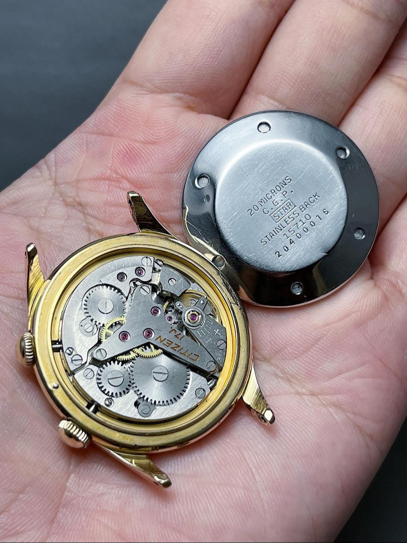 CITIZEN ALARM 4H 17JEWELS PARASHOCK 懐中時計 Citizen Alarm 4H (4 hands) 17 Jewels Parashock – Vintage
