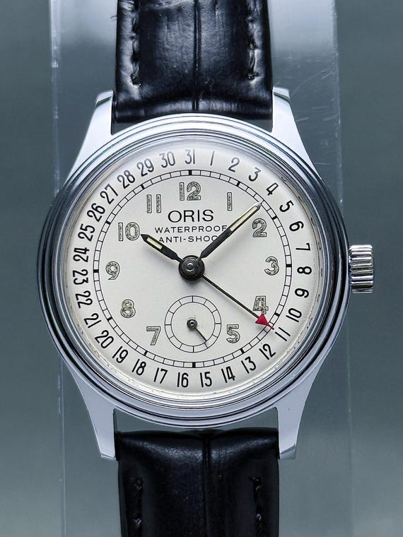 Vintage ORIS pointer date small seconds white dia… - image 6