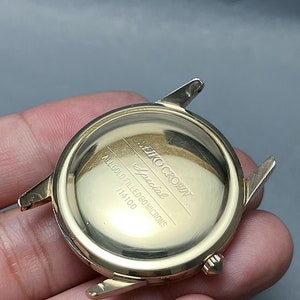 Vintage Seiko Crown Special 18K solid gold indices Special Dial SD 14K gold filled case image 10