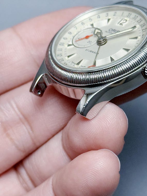 Vintage ORIS BIG Crown Reverse Pointer date Small… - image 10