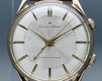 CITIZEN ALARM 17JEWELS PARASHOCK シチズン Citizen Alarm 4H (4 hands) 17 Jewels Parashock – Vintage