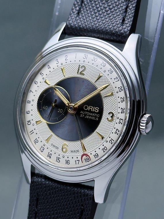Vintage ORIS Reverse Pointer Date Small Seconds B… - image 5