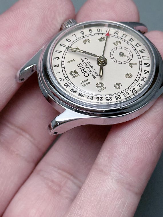Vintage ORIS pointer date small seconds white dia… - image 8