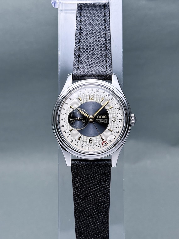 Vintage ORIS Reverse Pointer Date Small Seconds B… - image 1