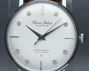 Unworn Citizen Deluxe Para Shock Phynox Crystal Indices Vintage - Etsy