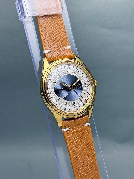 Vintage ORIS Reverse Pointer Date Small Seconds B… - image 4