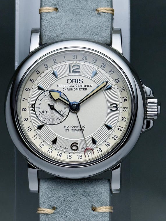 Vintage ORIS Reverse Pointer Date Small Seconds 3… - image 6