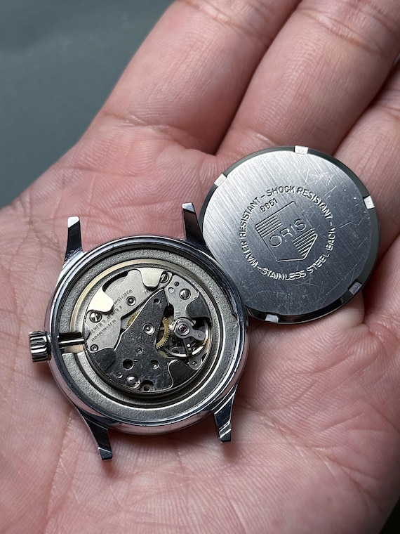 Vintage ORIS pointer date small seconds white dia… - image 12