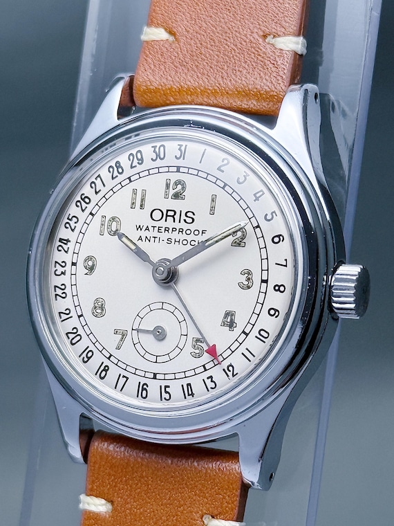 Vintage ORIS pointer date small seconds white dia… - image 3
