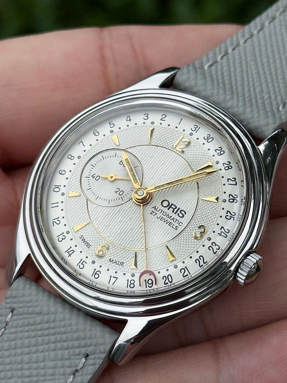 Vintage ORIS Reverse Pointer Date – Small Seconds… - image 4