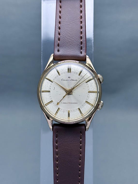 CITIZEN ALARM 4H 17JEWELS PARASHOCK 懐中時計 Citizen Alarm 4H Para Shock Mechanical - Etsy