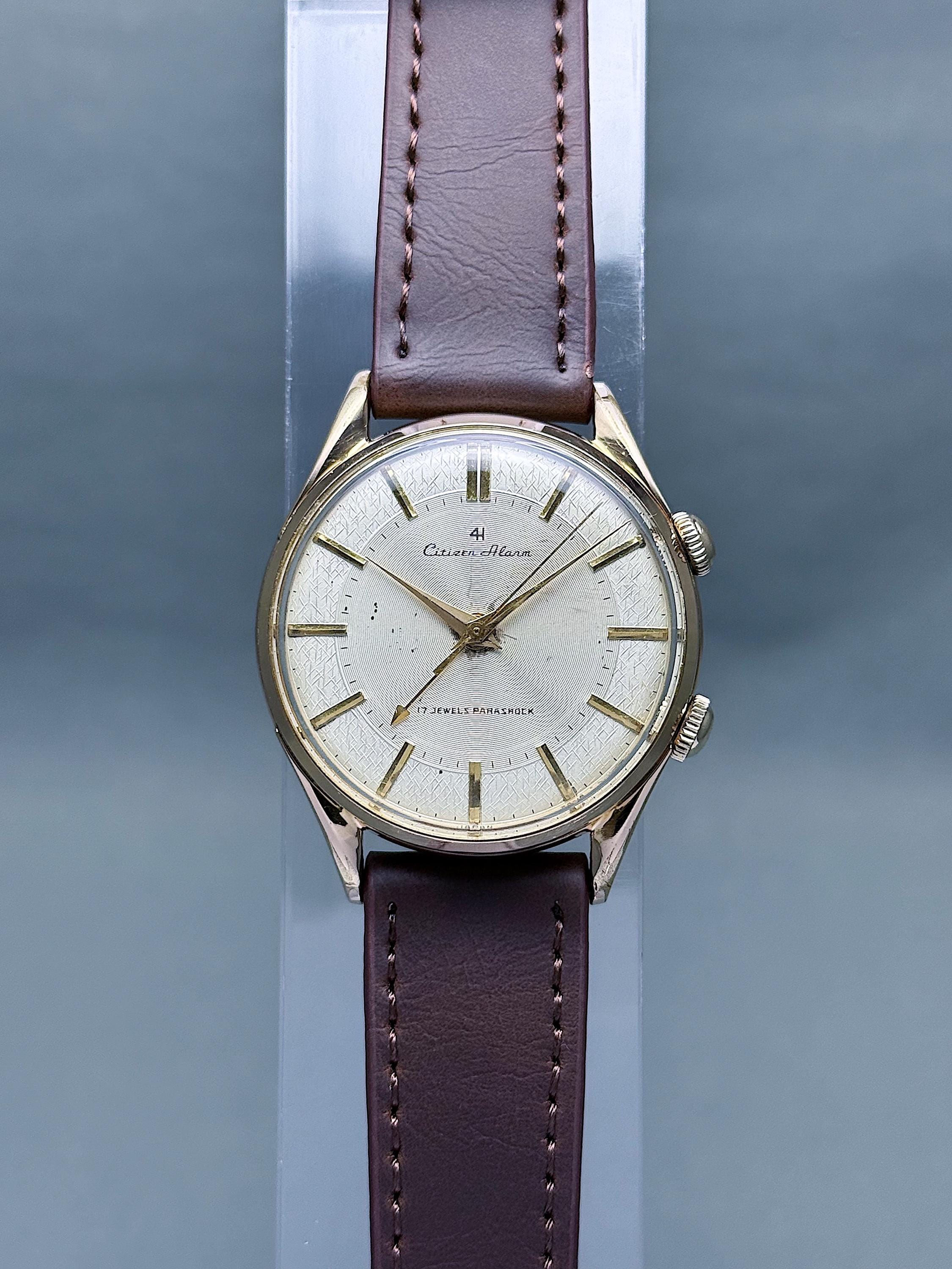 Citizen Alarm 手巻き時計 17 Jewels Citizen Alarm Vintage Stainless Steel 17 Jewels Manual