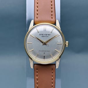 Vintage Seiko Crown Special 36mm 18K solid gold indices Special Dial (SD) 14K gold filled case