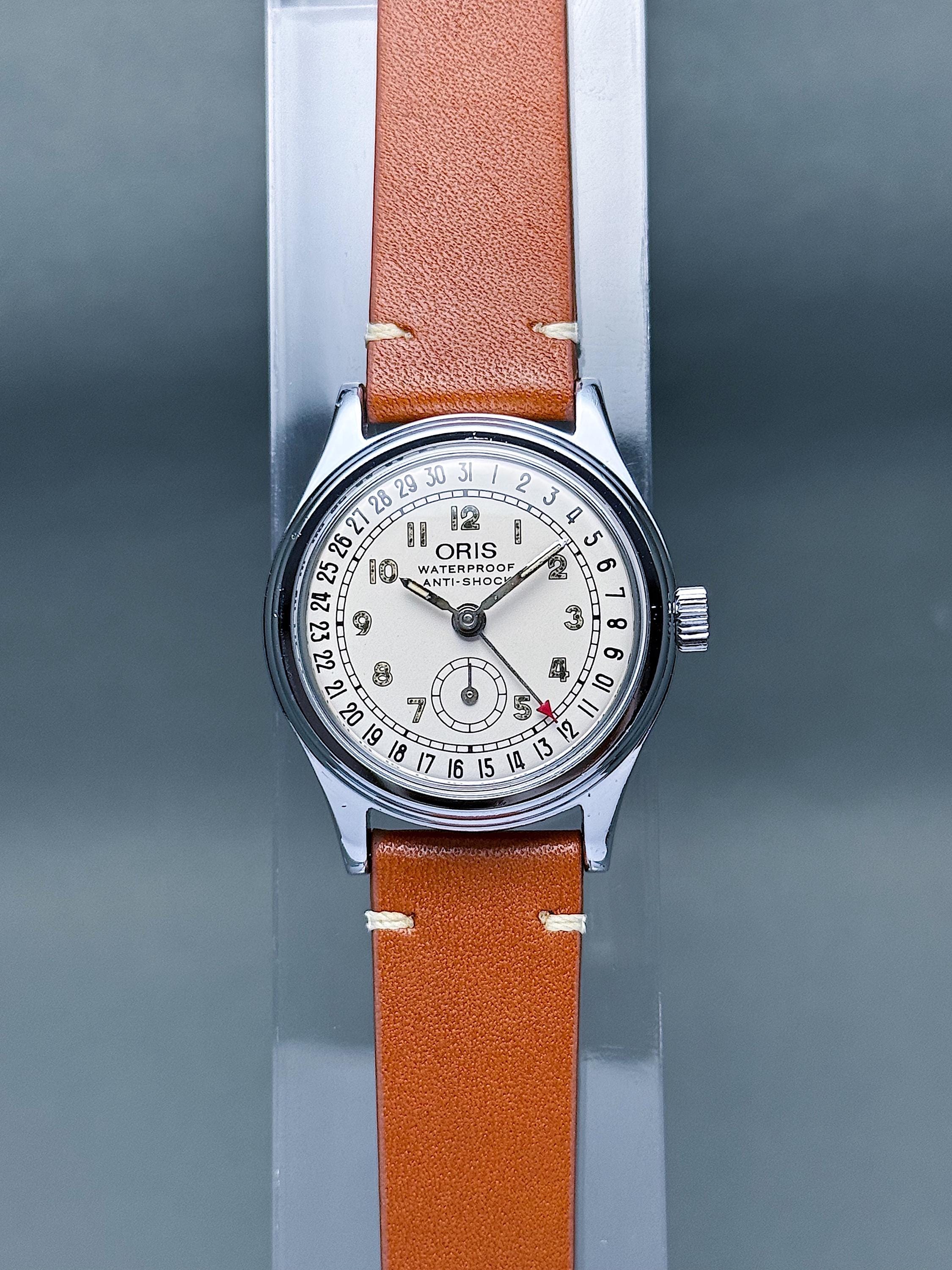 Vintage ORIS Pointer Date Small Seconds White Dial 32mm - Etsy