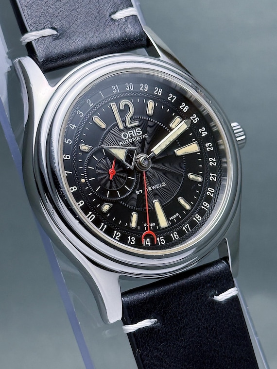 Vintage ORIS Reverse Pointer Date 37mm Small Seco… - image 5