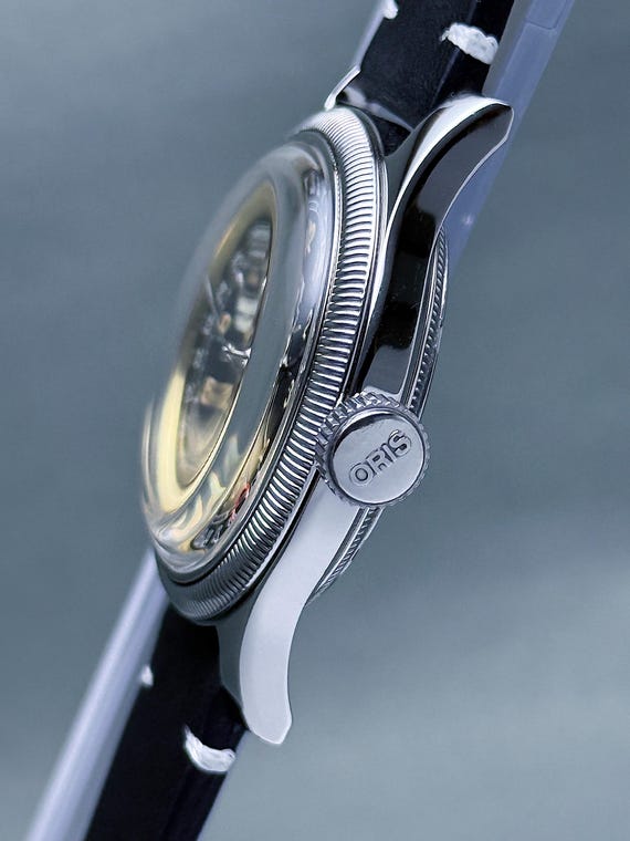 Vintage ORIS Big Crown Pointer Date: Gloss Black … - image 9