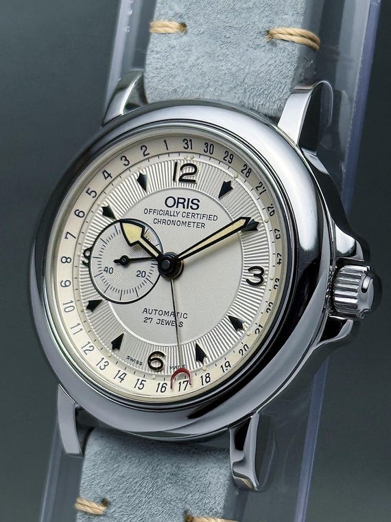 Vintage ORIS Reverse Pointer Date Small Seconds 3… - image 5
