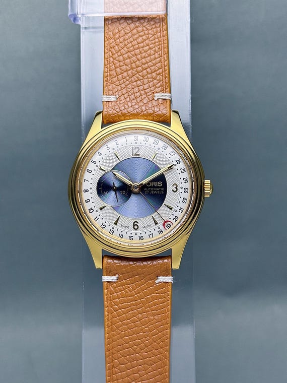 Vintage ORIS Reverse Pointer Date Small Seconds B… - image 1