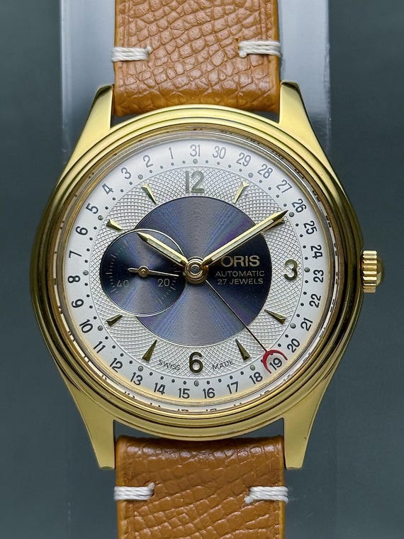 Vintage ORIS Reverse Pointer Date Small Seconds B… - image 6