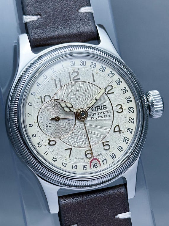 Vintage ORIS BIG Crown Reverse Pointer date Small… - image 6