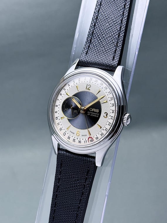 Vintage ORIS Reverse Pointer Date Small Seconds B… - image 4