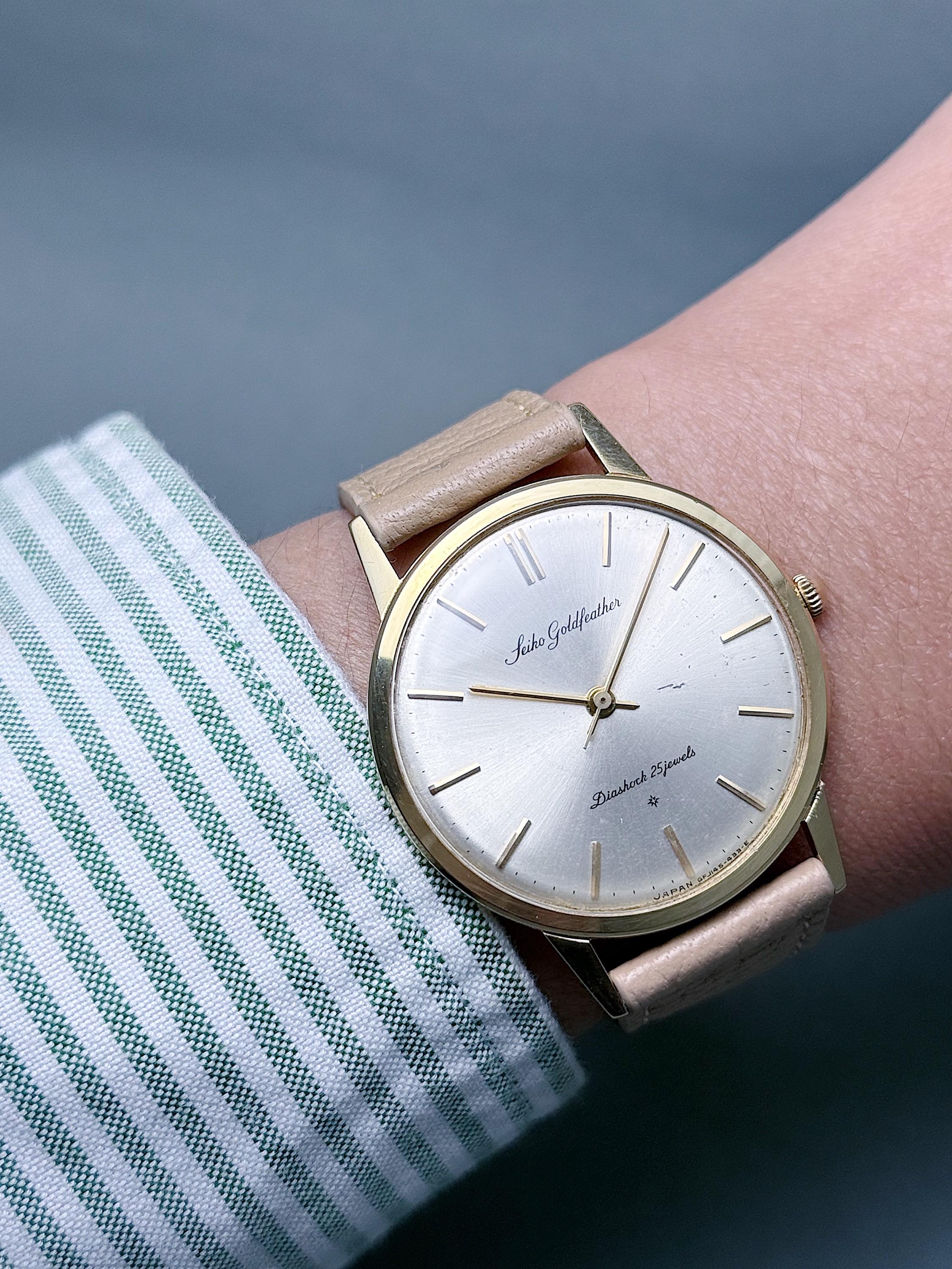 レア SEIKO Goldfeather ゴールドフェザー 25石 手巻き 時計