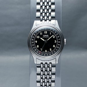 Vintage ORIS Pointer date  Black Dial 35mm