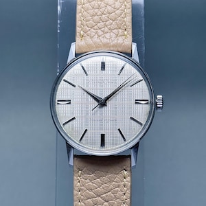 Vintage Seiko Crown Waffle Texture Dial 21 jewels