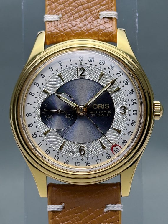 Vintage ORIS Reverse Pointer Date Small Seconds B… - image 8