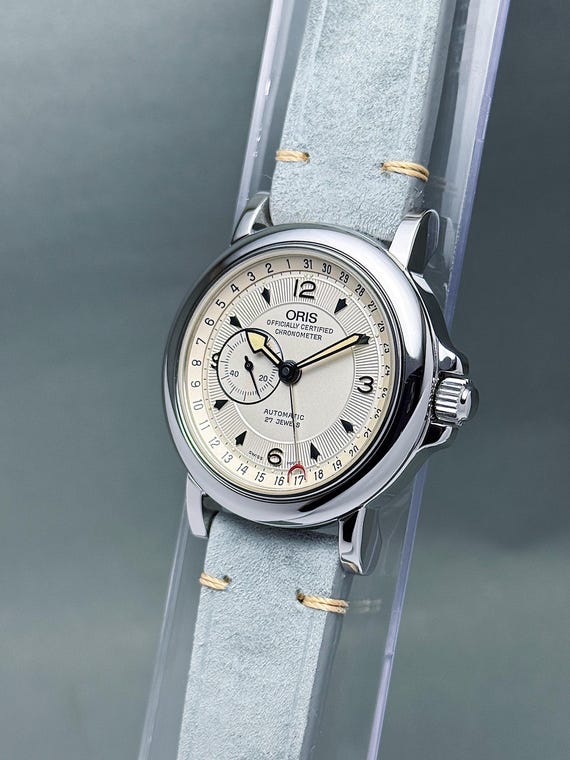 Vintage ORIS Reverse Pointer Date Small Seconds 3… - image 3